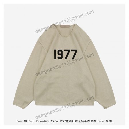 Fear Of God -Essentials 22Fw Hoodie~#HA0QC553243101977~Size:S-XL