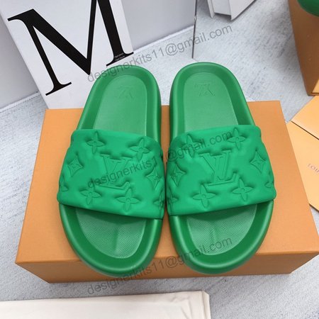 waterfront mule green slides