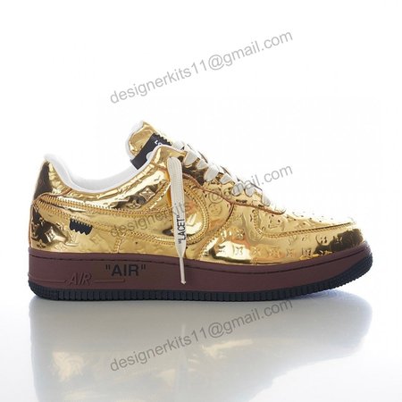 nike air force 1 low by virgil abloh metallic gold