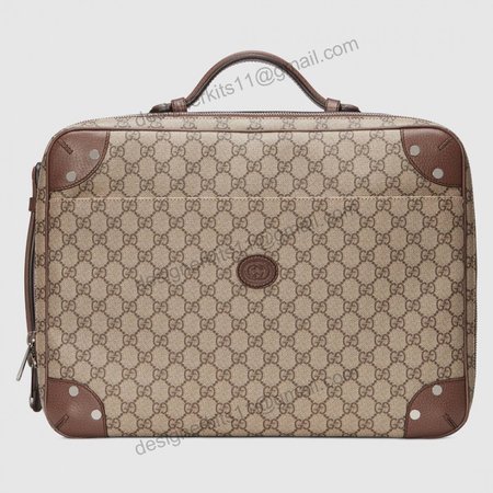 Gucci Beige Briefcase With Logo