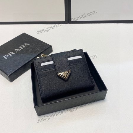 Prada Saffiano And Leather Card Holder