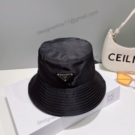 Prada Re-Nylon Bucket Hat Black Cap