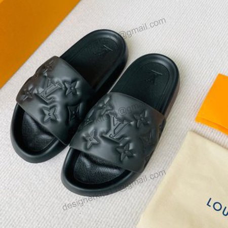 monogram street style plain shower shoes logo shower sandals