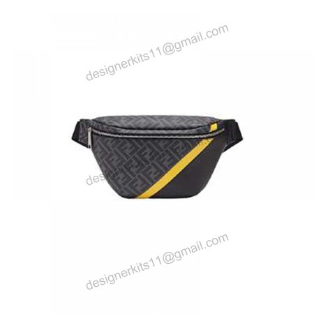 Fendi Gray Fabric Belt Bag - FPD27