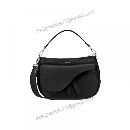 Dior Saddle Messenger Bag Black Grained Calfskin - DMB008