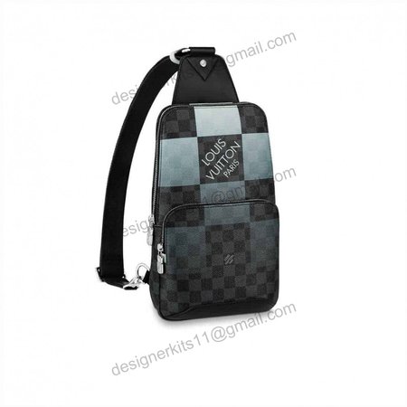 avenue sling bag white damier graphite giant n40403