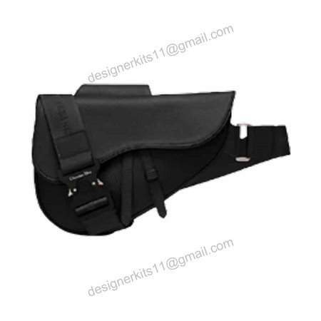 SADDLE BAG BLACK GRAINED CALFSKIN