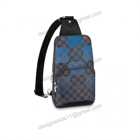 avenue sling bag blue damier graphite giant canvas n40404