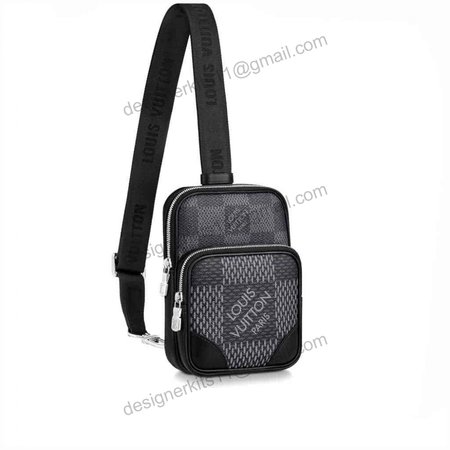 amazone slingbag gray damier graphite 3d coated canvas n50012