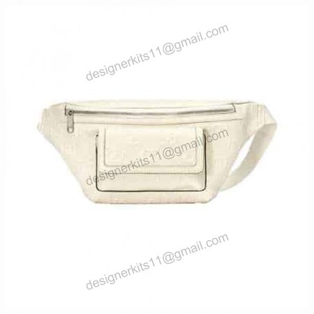 GG EMBOSSED BELT BAG IN WHITE GG EMBOSSED LEATHER - GBC13