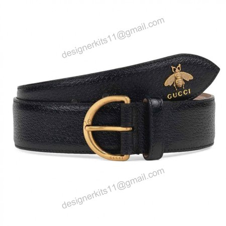 GUCCI BEE PENDANT LEATHER BELT - B48