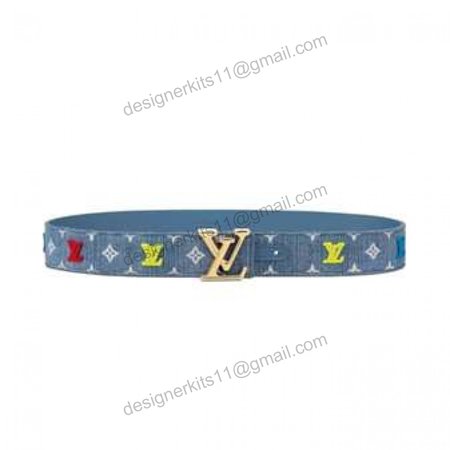 blue denim 'new wave' belt - b105