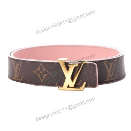 belt initiales reversible monogram rose poudre - b33