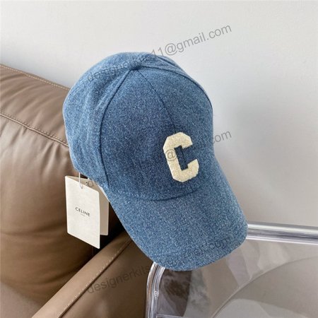 celine denim baseball cap peaked cap