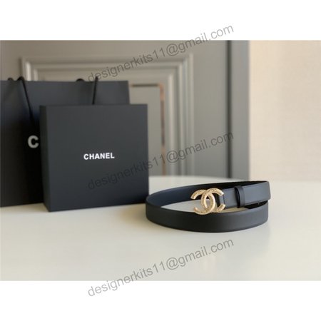 chanel logo classic belt