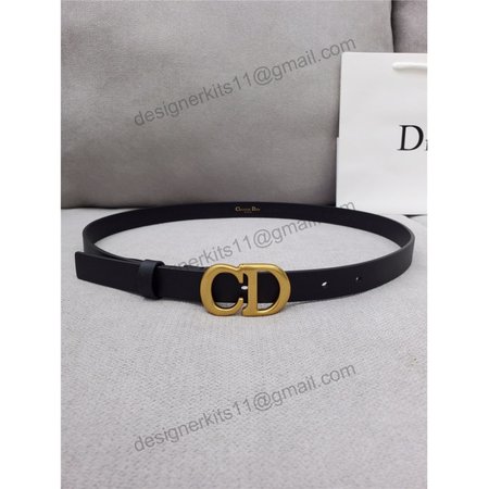 dior CD black leather belt