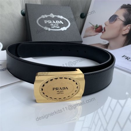 Prada 38mm belt mens gold