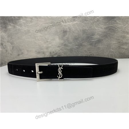 ysl leather belt