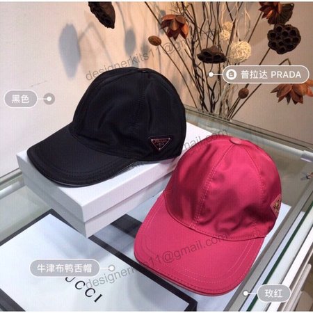 Prada Leather Adjustment band hat nail