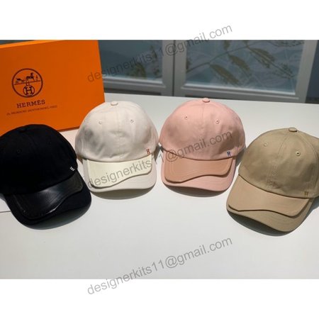 Hermes High Quality Canvas fabric Peaked cap