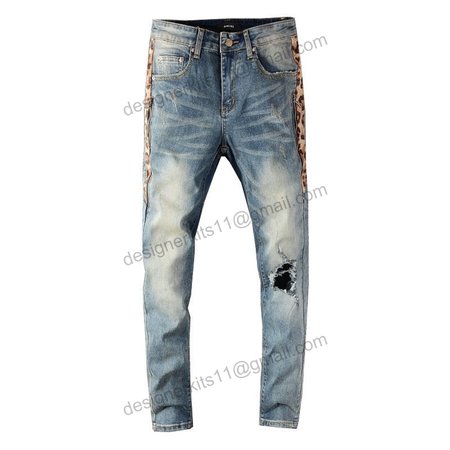 Amiri Cheeta Jeans Light Blue