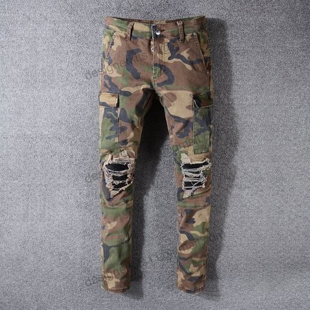 Amiri Rip Jeans Camo