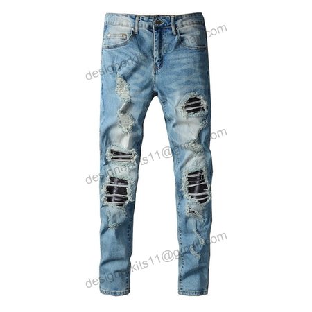 Amiri Ripped Jeans Blue / Black