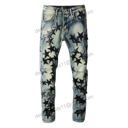 Amiri Stars Jeans Bleached Blue